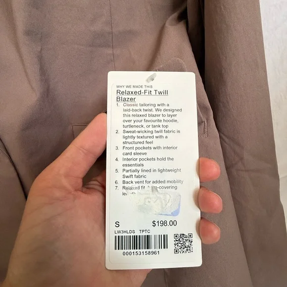 Lululemon Relaxed-fit Twill Blazer, S, NWT - Picture 7 of 11